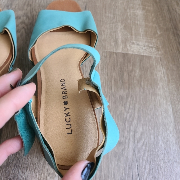Lucky Brand Wedges Teal size 8 - Picture 13 of 16